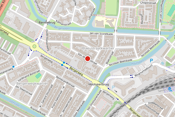 Brandweer-melding op Van der Lijnstraat, Alkmaar op 21 juni, kaart-overzicht