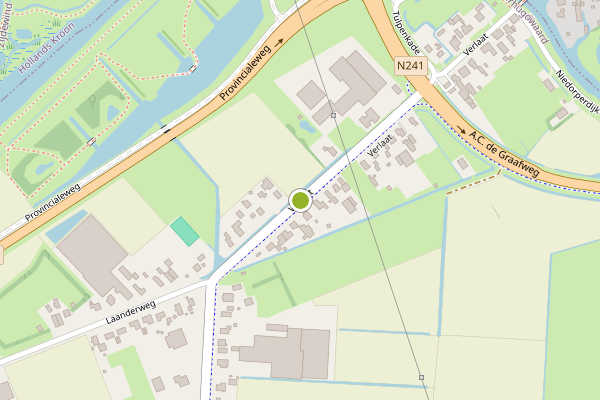 Ambulance-melding op Verlaat, Heerhugowaard op 21 juni, kaart-overzicht