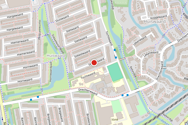 Brandweer-melding op Stikkelwaard, Alkmaar op 21 juni, kaart-overzicht