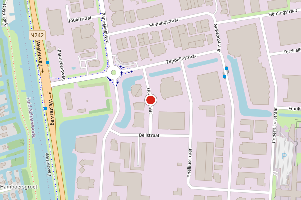 Brandweer-melding op Daltonstraat, Heerhugowaard op 21 juni, kaart-overzicht