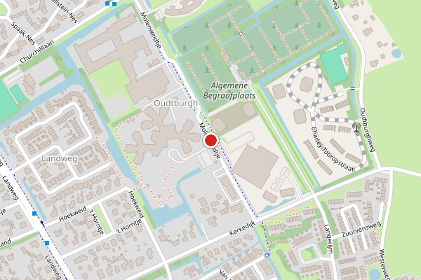 Brandweer-melding op Molenweidtje, Bergen NH op 21 juni, kaart-overzicht