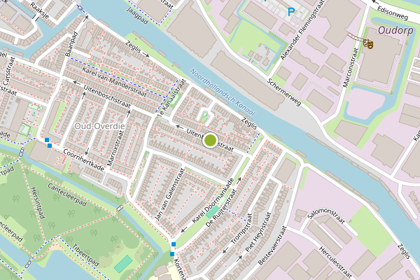 Ambulance-melding op Uitenboschstraat, Alkmaar op 22 juni, kaart-overzicht