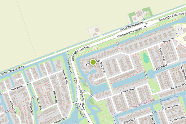 Ambulance-melding op Kluizegroet, Zuid-Scharwoude op 22 juni, kaart-overzicht
