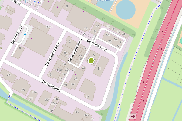 Ambulance-melding op De Oude Werf, Heiloo op 22 juni, kaart-overzicht