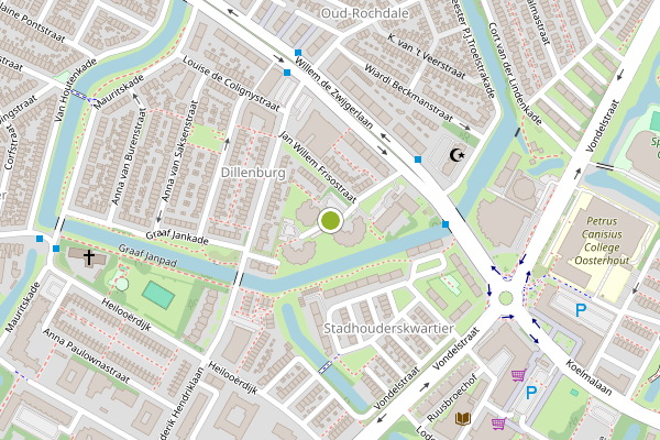 Ambulance-melding op Dillenburgstraat, Alkmaar op 23 juni, kaart-overzicht
