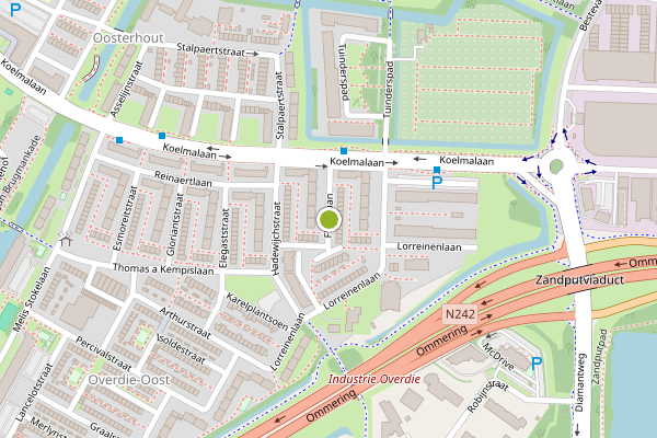 Ambulance-melding op Florislaan, Alkmaar op 23 juni, kaart-overzicht