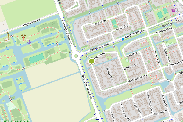 Ambulance-melding op Zwanebloem, Oudkarspel op 23 juni, kaart-overzicht