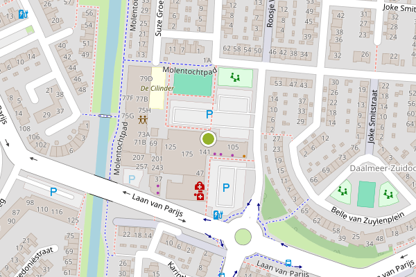 Ambulance-melding op Johanna Naberstraat, Alkmaar op 23 juni, kaart-overzicht