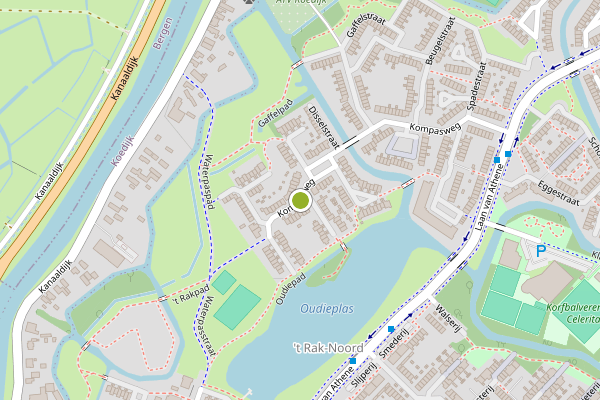 Ambulance-melding op Kompasweg, Alkmaar op 24 juni, kaart-overzicht