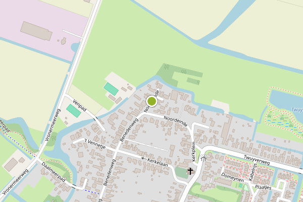 Ambulance-melding op Noordeinde, Sint Pancras op 24 juni, kaart-overzicht
