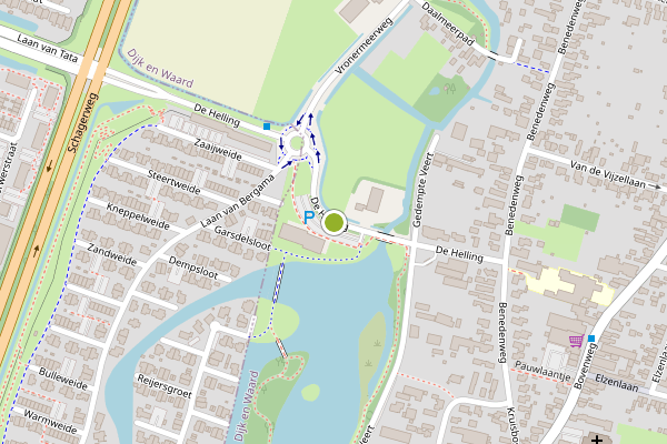 Ambulance-melding op de Helling, Sint Pancras op 24 juni, kaart-overzicht