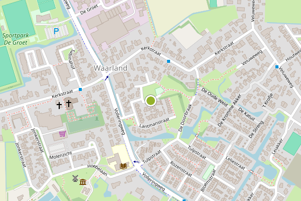 Ambulance-melding op Lantmanstraat, Waarland op 24 juni, kaart-overzicht