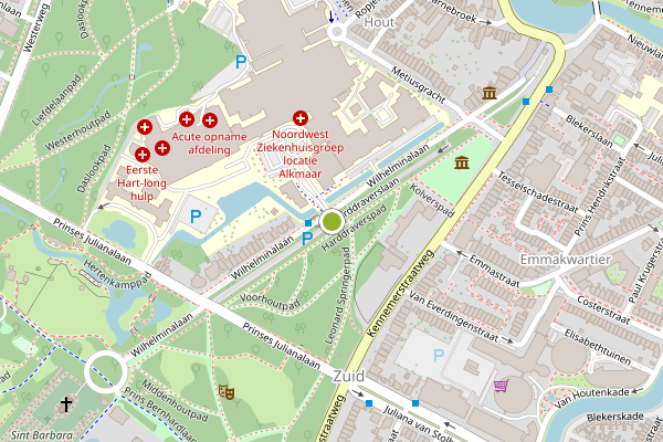 Ambulance-melding op Harddraverslaan, Alkmaar op 24 juni, kaart-overzicht