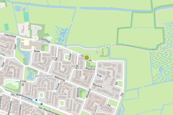 Ambulance-melding op Zakedijkje, Bergen NH op 25 juni, kaart-overzicht