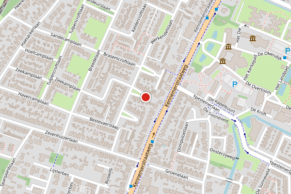 Brandweer-melding op Werkendelslaan, Heiloo op 25 juni, kaart-overzicht