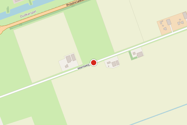 Brandweer-melding op Veertweg, Noord-Scharwoude op 25 juni, kaart-overzicht