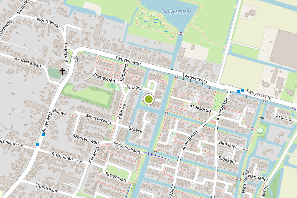 Ambulance-melding op Plaatjes, Sint Pancras op 25 juni, kaart-overzicht