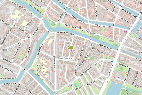 Ambulance-melding op 1e Landdwarsstraat, Alkmaar op 25 juni, kaart-overzicht