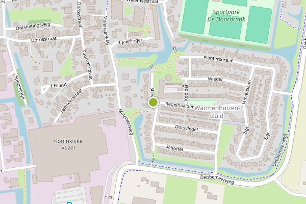 Ambulance-melding op Strekel, Warmenhuizen op 26 juni, kaart-overzicht