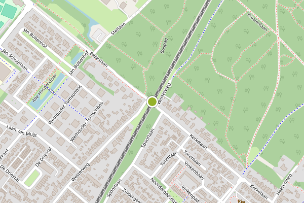 Ambulance-melding op Kerkelaan, Heiloo op 26 juni, kaart-overzicht