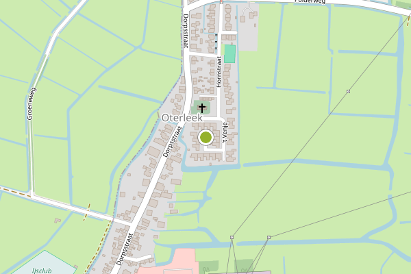 Ambulance-melding op 't Venje, Oterleek op 26 juni, kaart-overzicht