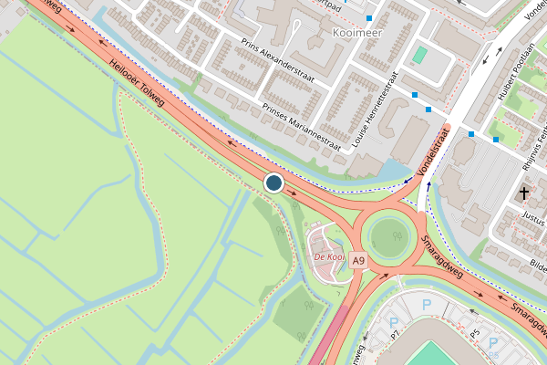 Politie-melding op Heilooer Tolweg, Alkmaar op 26 juni, kaart-overzicht