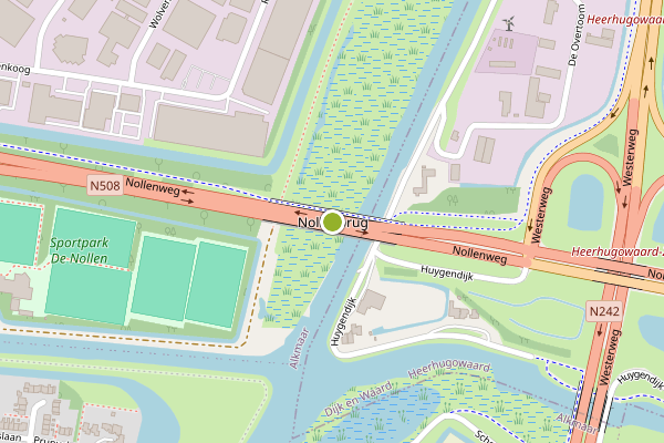 Ambulance-melding op Nollenweg, Alkmaar op 26 juni, kaart-overzicht