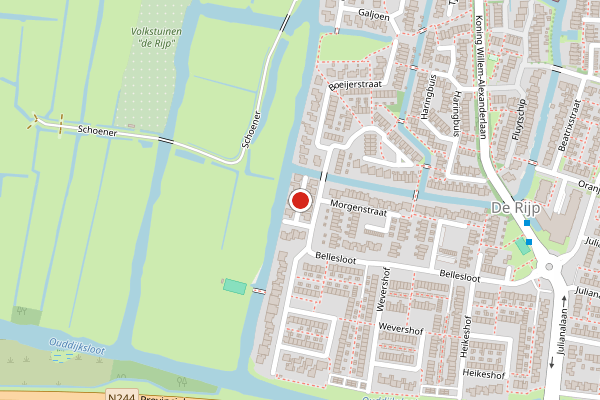 Brandweer-melding op Boeijerstraat, De Rijp op 26 juni, kaart-overzicht