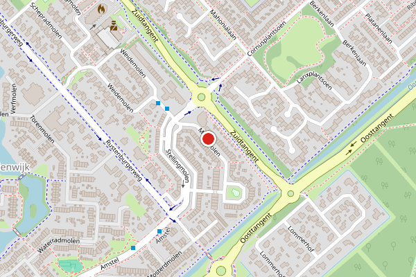Brandweer-melding op Moutmolen, Heerhugowaard op 27 juni, kaart-overzicht